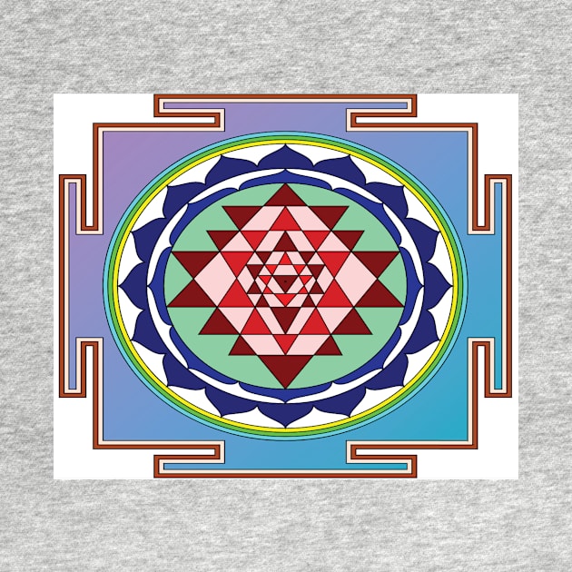 Colorful Sri Yantra Abstract Art by BruceALMIGHTY Baker